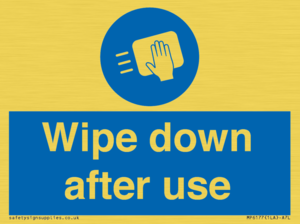 Wipe down after use
